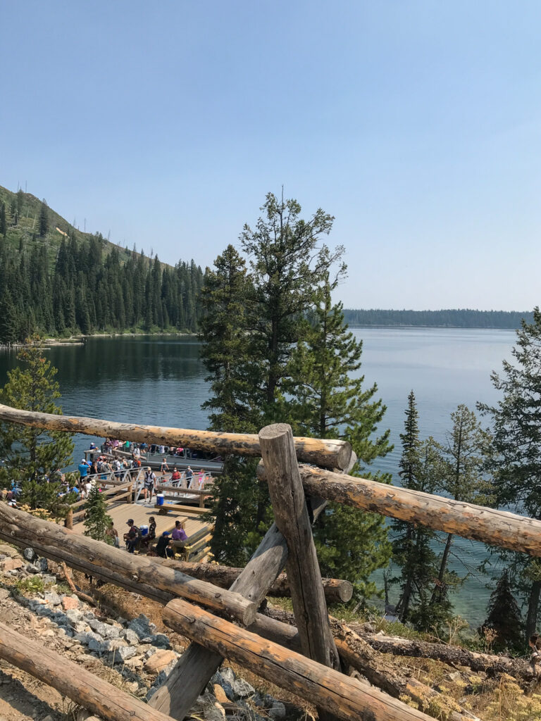 the boat dock at Jenny Lake