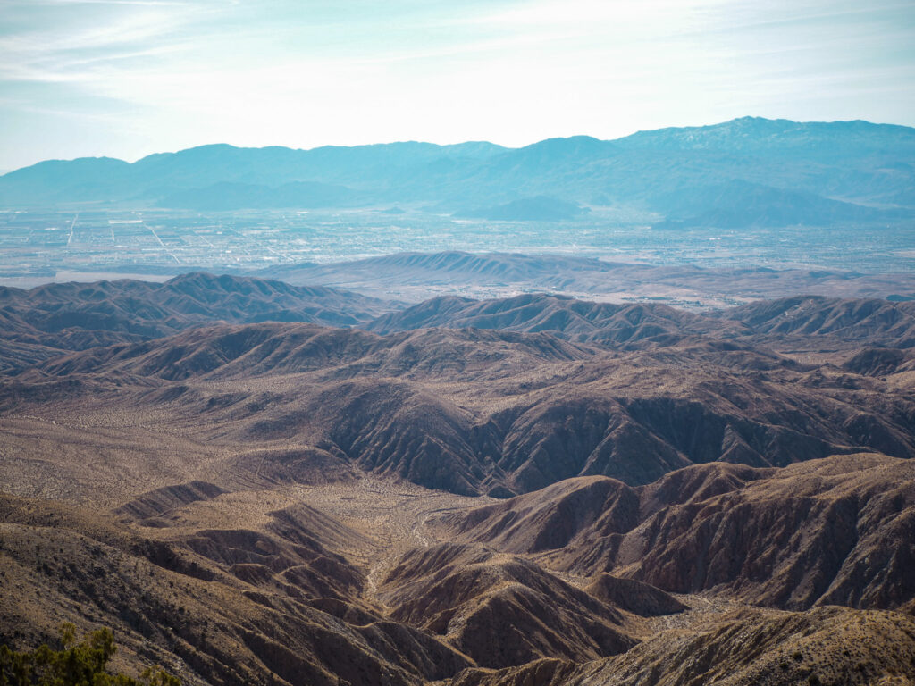 view from Keys View in Joshua Tree National Park
