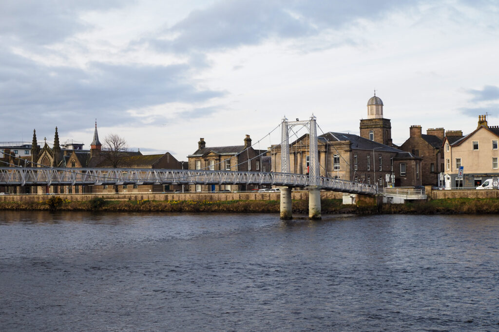 the Grieg Street Bridge in Inverness, Scotland