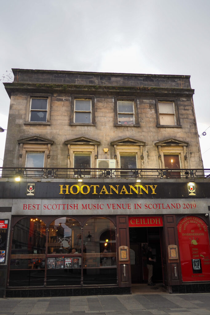 Hootananny exterior in Inverness, Scotland