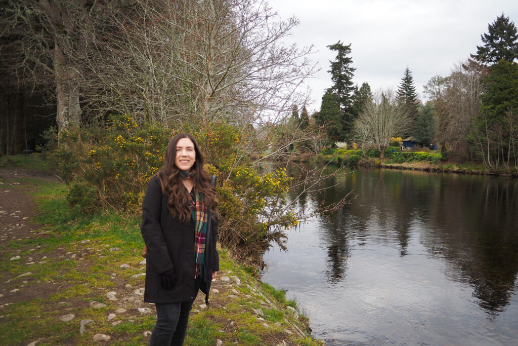 Author on Ness Islands in Inverness, Scotland