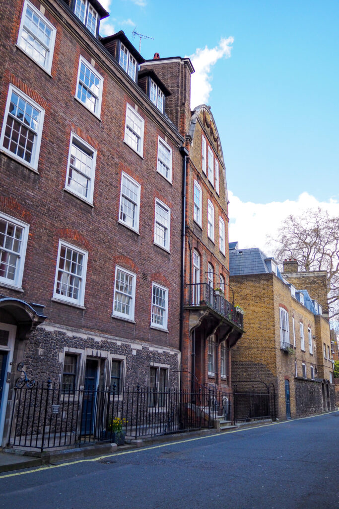 Great College Street in London, England during a long layover