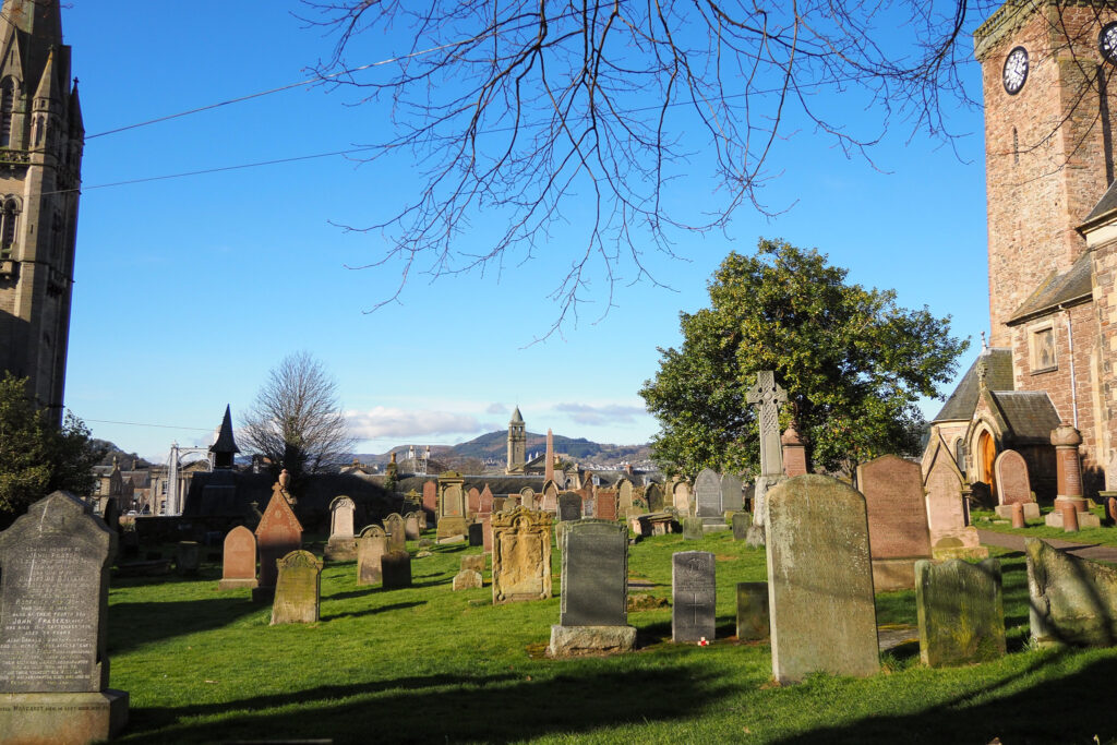 Old High Church graveyard in Inverness, Scotland