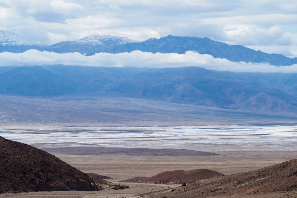 view of death valley and surrounding mountains