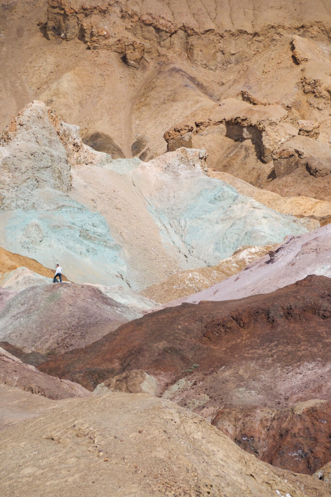 Artists Palette view of colorful hills at Death Valley National Park