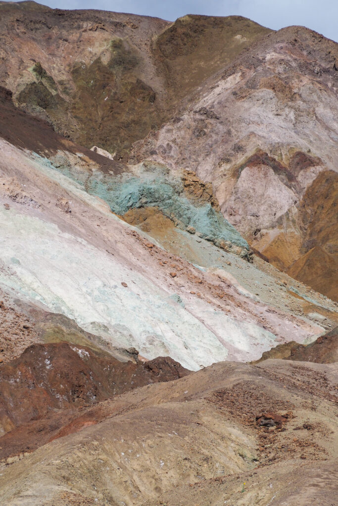 Artists Palette view of colorful hills at Death Valley National Park