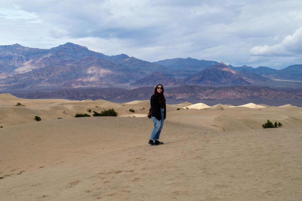 author on the Mesquite Flat Sand Dunes at Death Valley National Park
