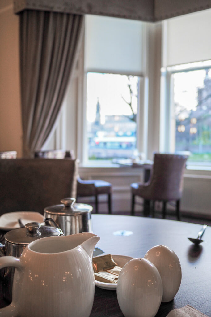 inside the dining room of the palace hotel inverness